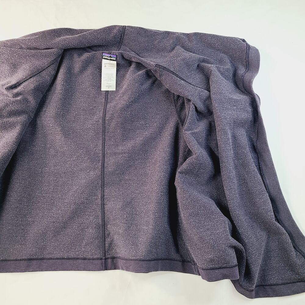 Patagonia At Sea Wrap Cardigan Purple Organic Cotton Blend Cozy Crossover Medium - Picture 11 of 13